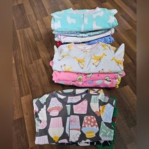 Girls 15 piece fleece pajama lot 6/6x